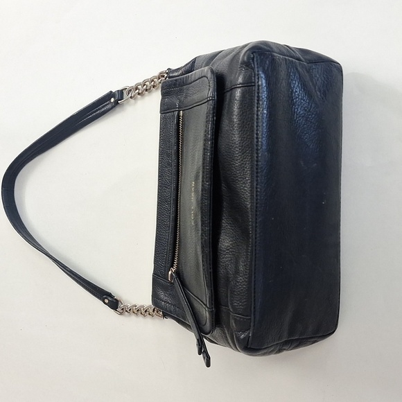 Cole Haan Black Leather Shoulder Bag Handbag - Picture 5 of 8